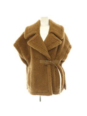 Max Mara Newabavo Teddy Bear Cape Coat Chesterfield SM Beige